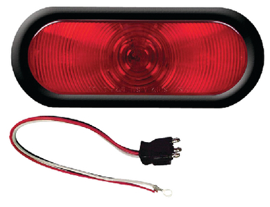 FULTYME RV 1167 SEALED TAIL LITE 6" RED OVL FL